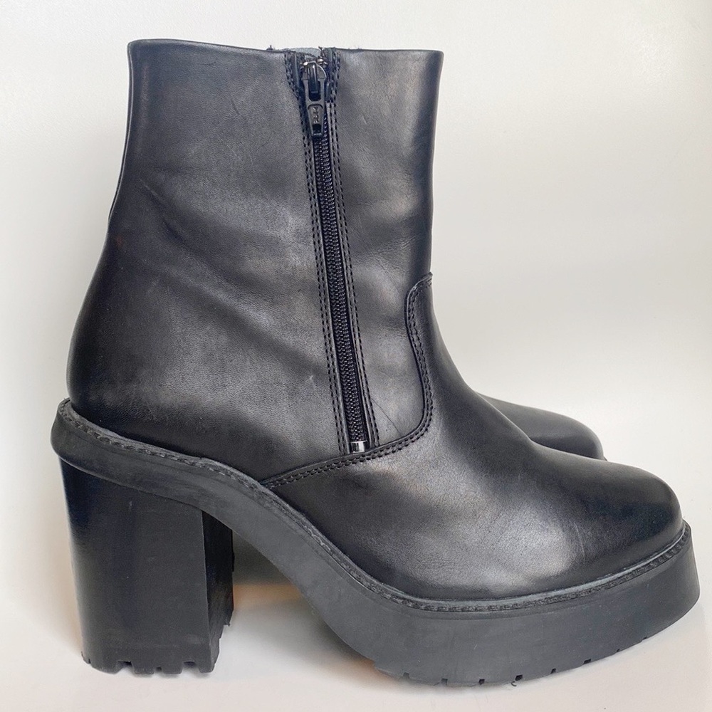 ASOS Leather Platform Chunky Boots